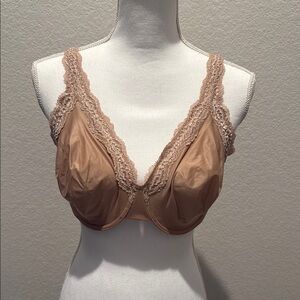 Wacoal Tan Full Coverage Unpadded Lace Bra. Size 36DDD